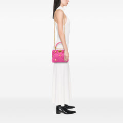 Small Woven Wool Roman Stud The Handle Bag