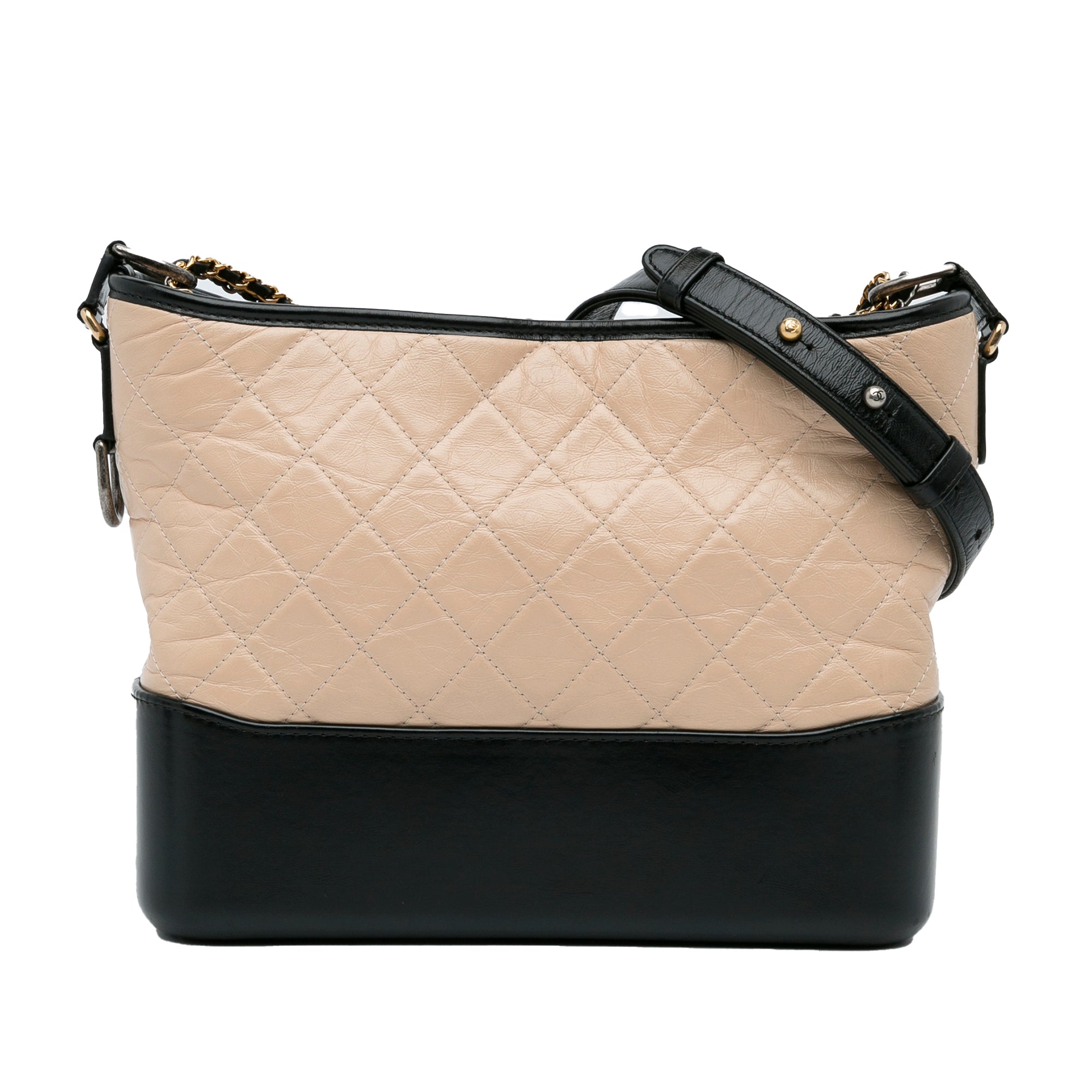 Medium Bicolor Lambskin Gabrielle Crossbody