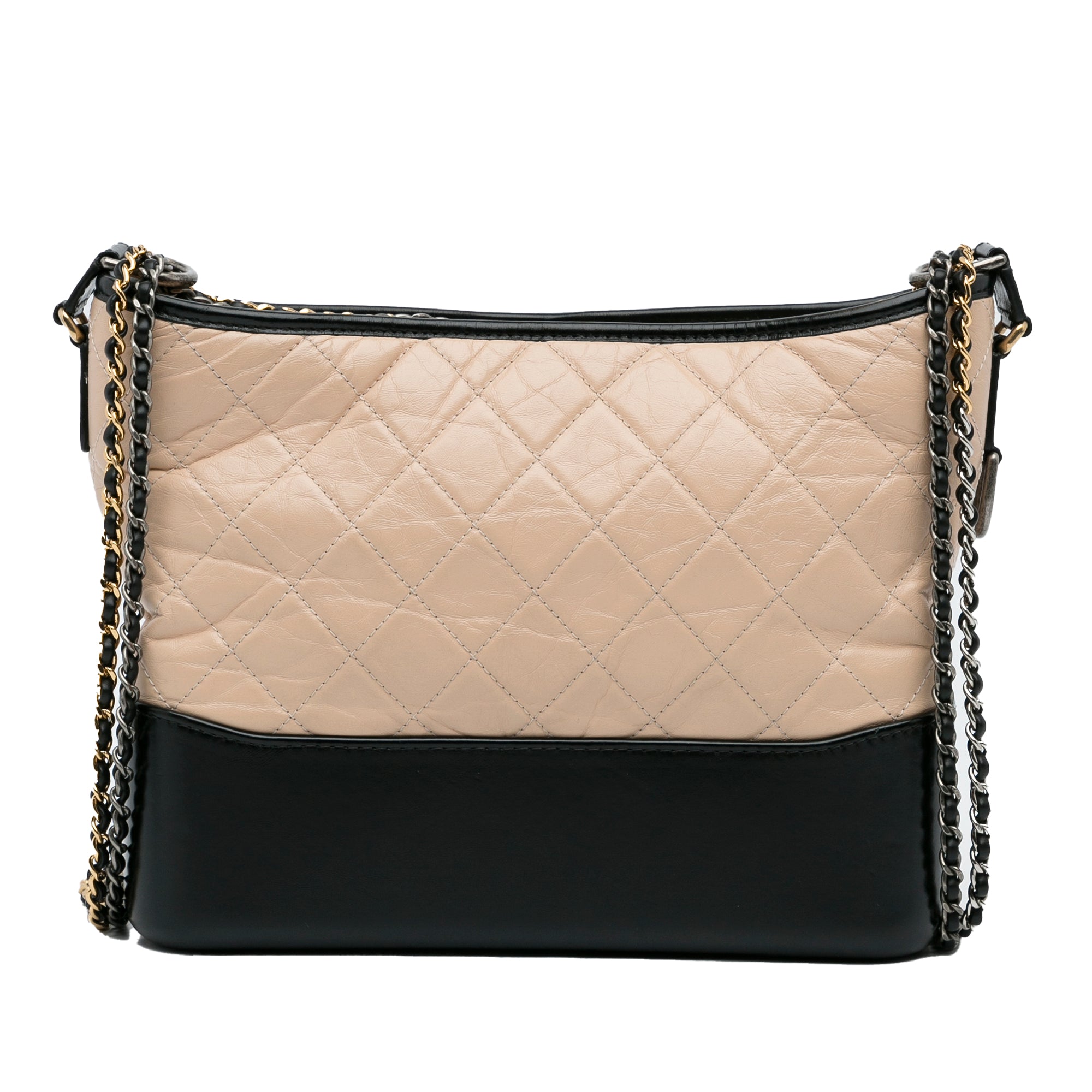 Medium Bicolor Lambskin Gabrielle Crossbody