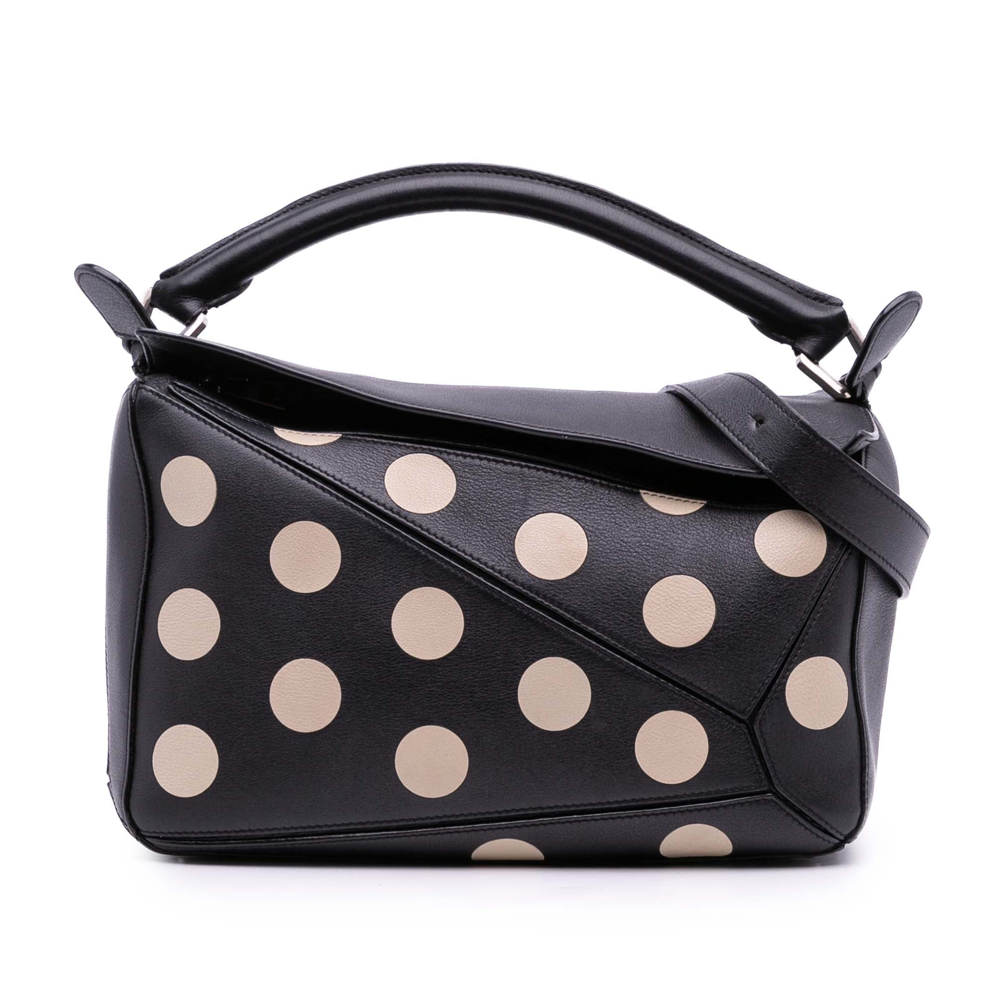 Medium Calfskin Polka Dot Puzzle Satchel
