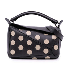 Medium Calfskin Polka Dot Puzzle Satchel