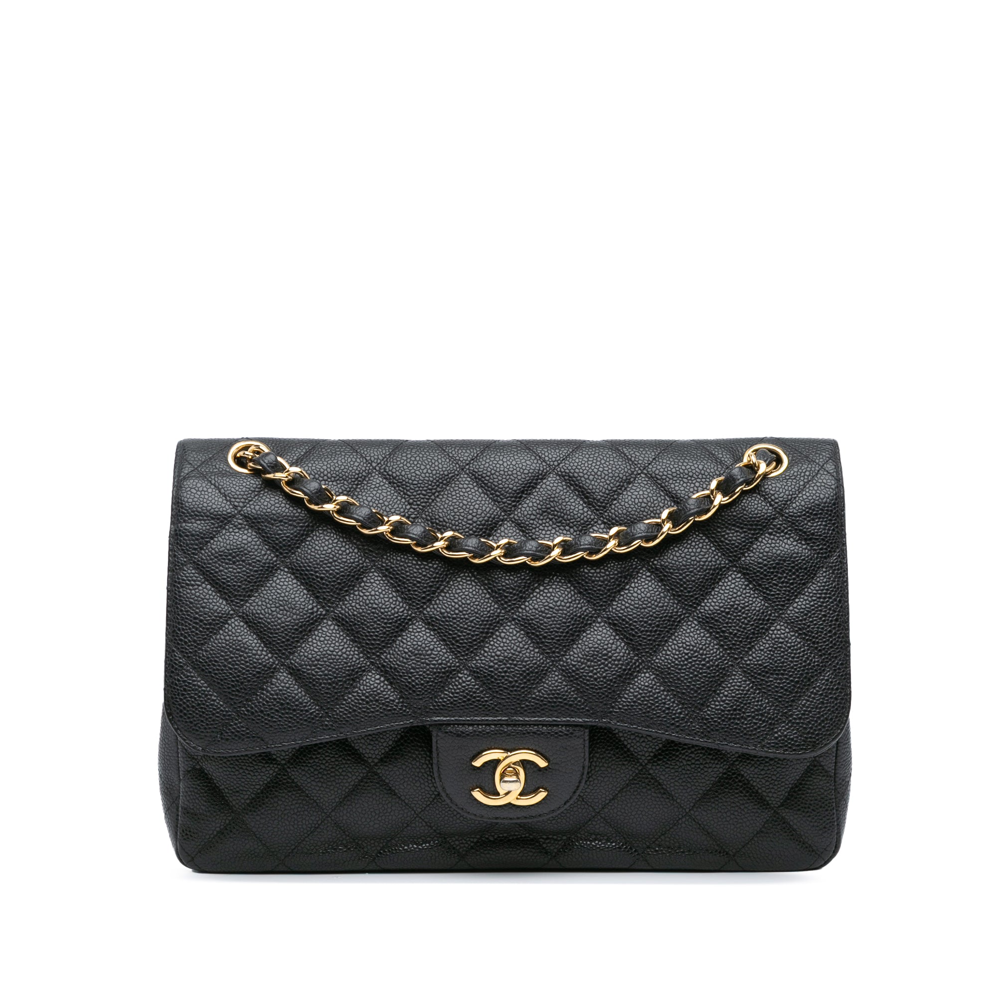 Jumbo Classic Caviar Double Flap