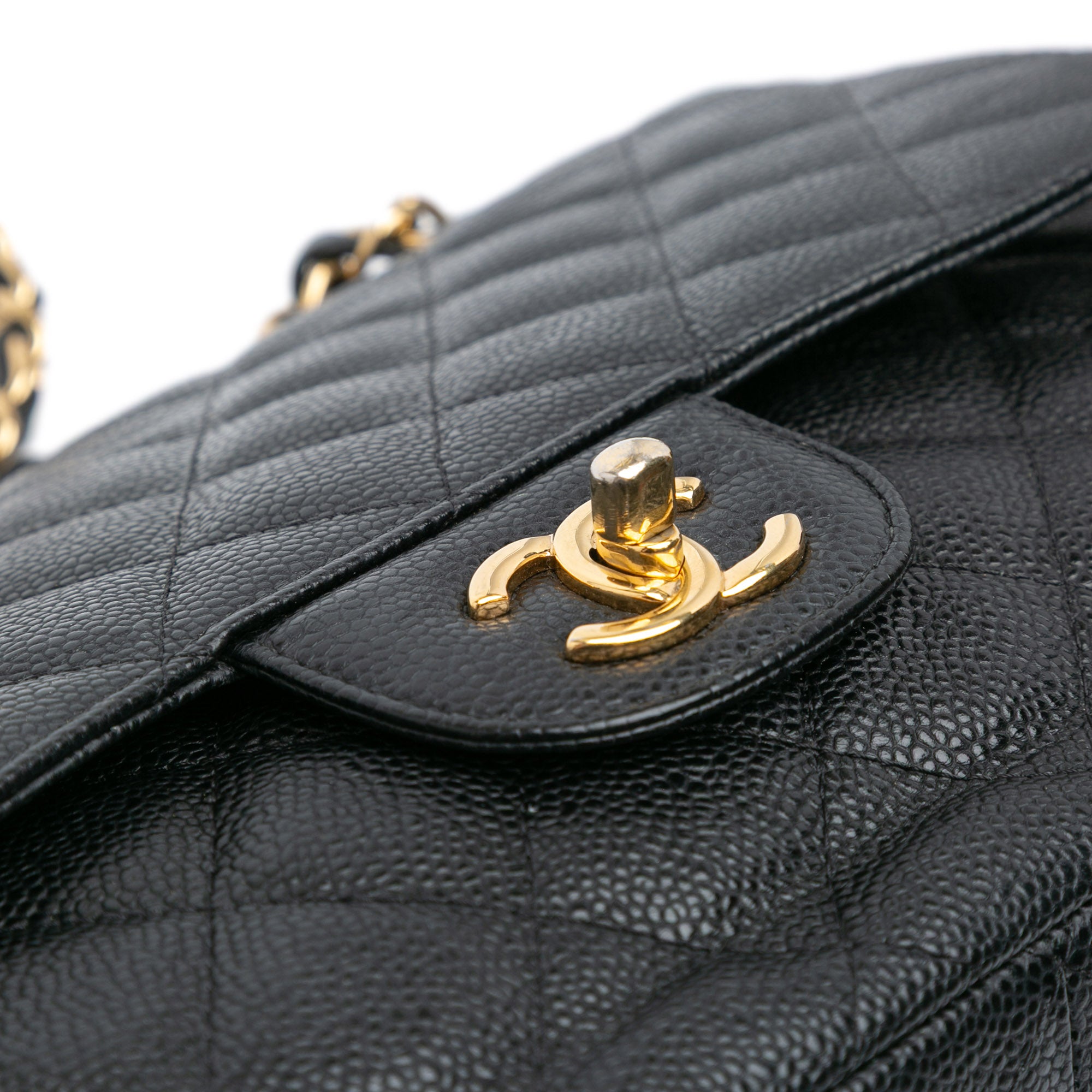 Jumbo Classic Caviar Double Flap