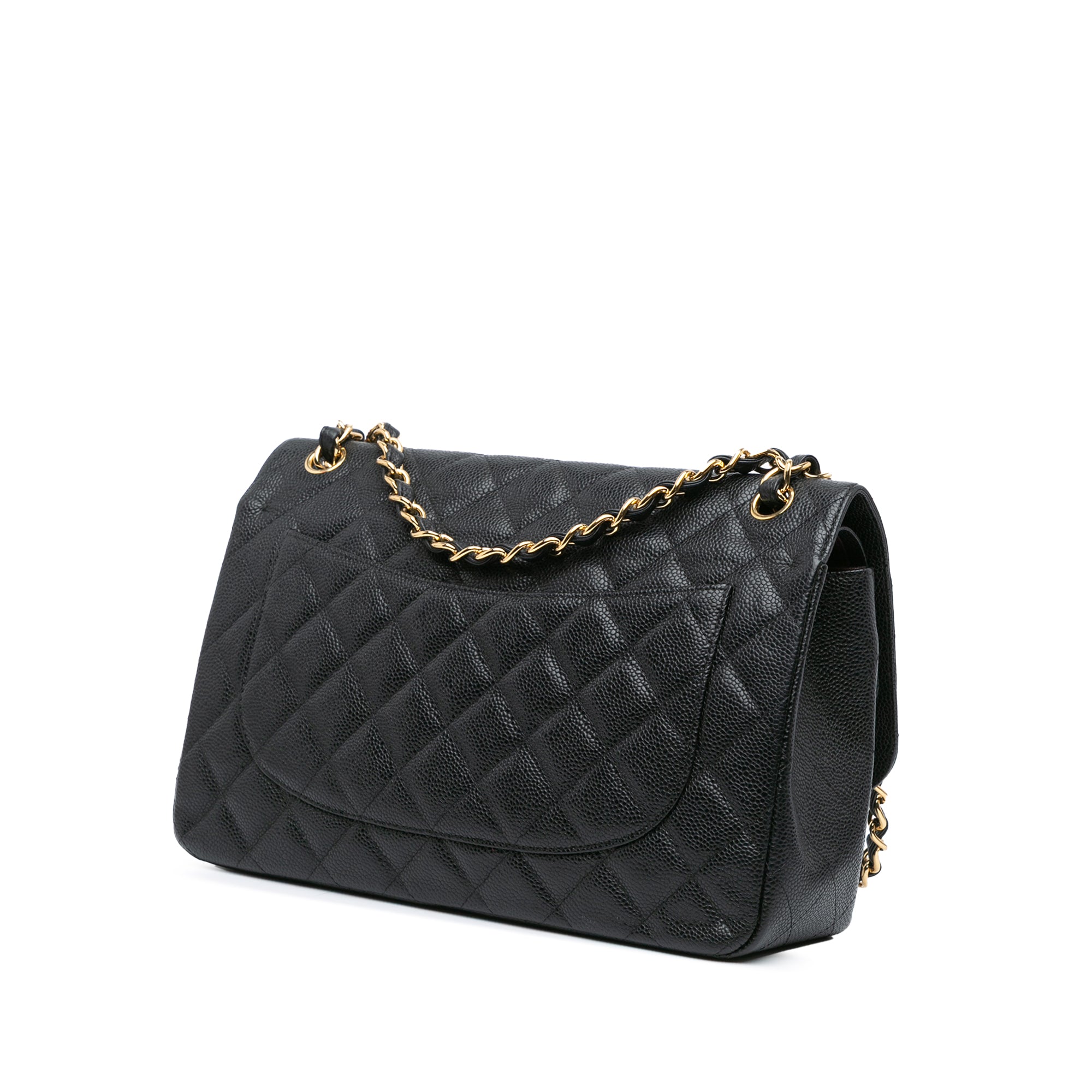 Jumbo Classic Caviar Double Flap