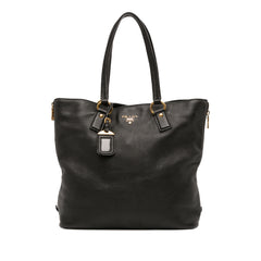 Vitello Daino Side Zip Tote