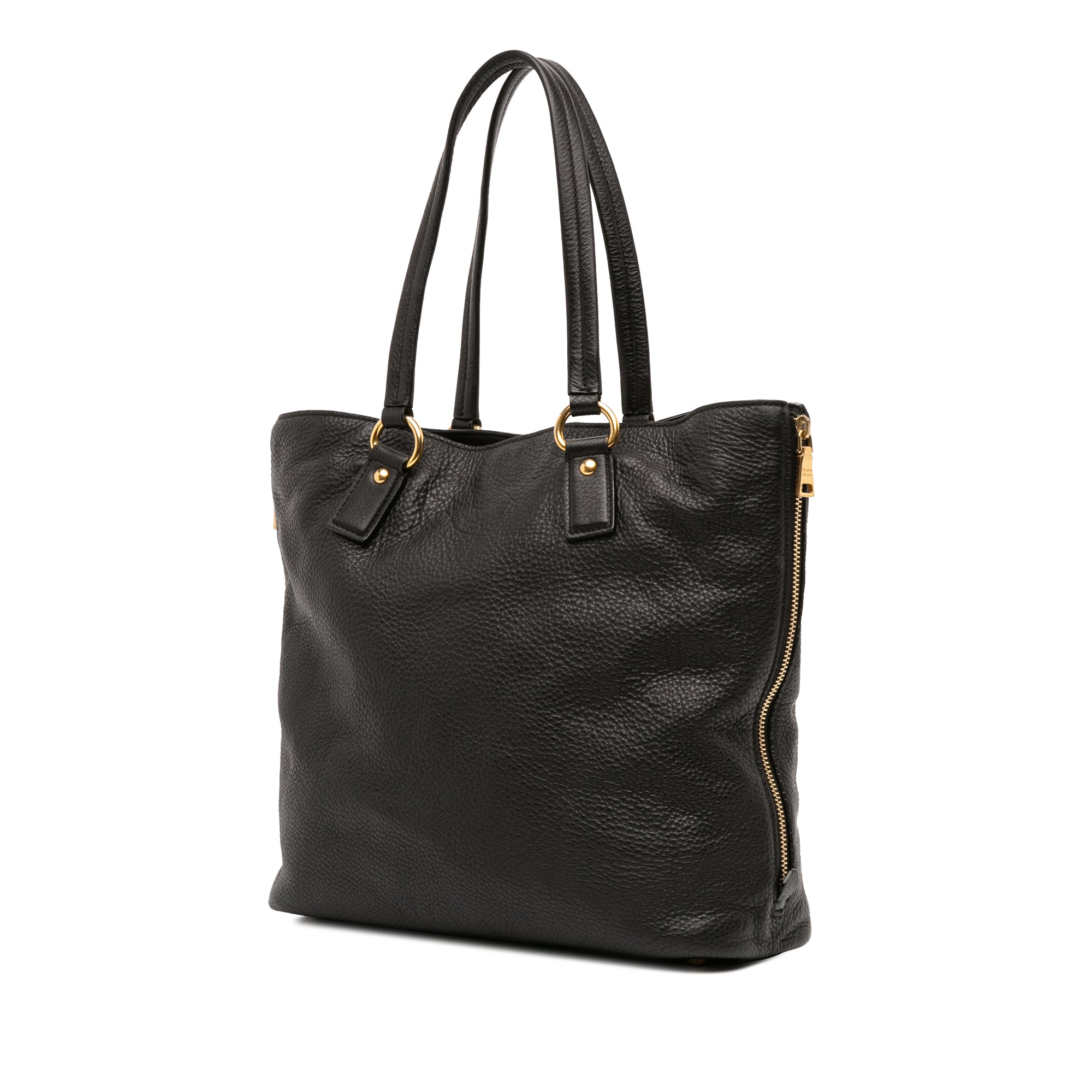 Vitello Daino Side Zip Tote
