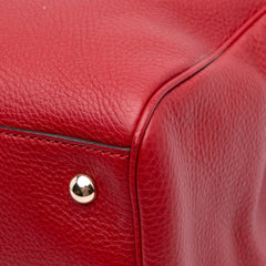 Medium Calfskin Bamboo Shopper Satchel