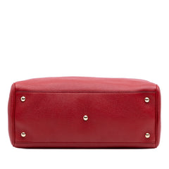 Medium Calfskin Bamboo Shopper Satchel