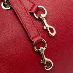Medium Calfskin Bamboo Shopper Satchel