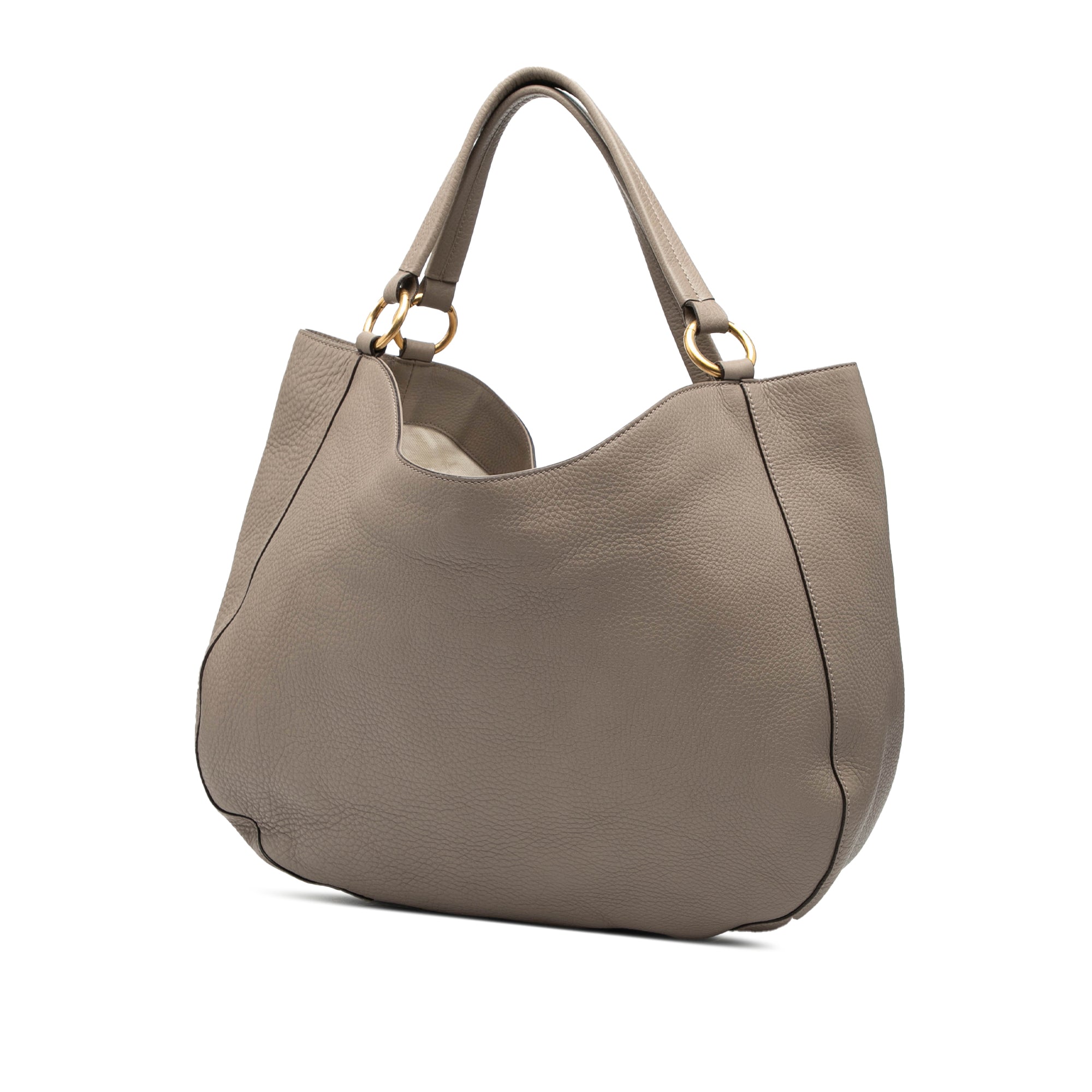 Medium Pebbled Calfskin Twill Tote