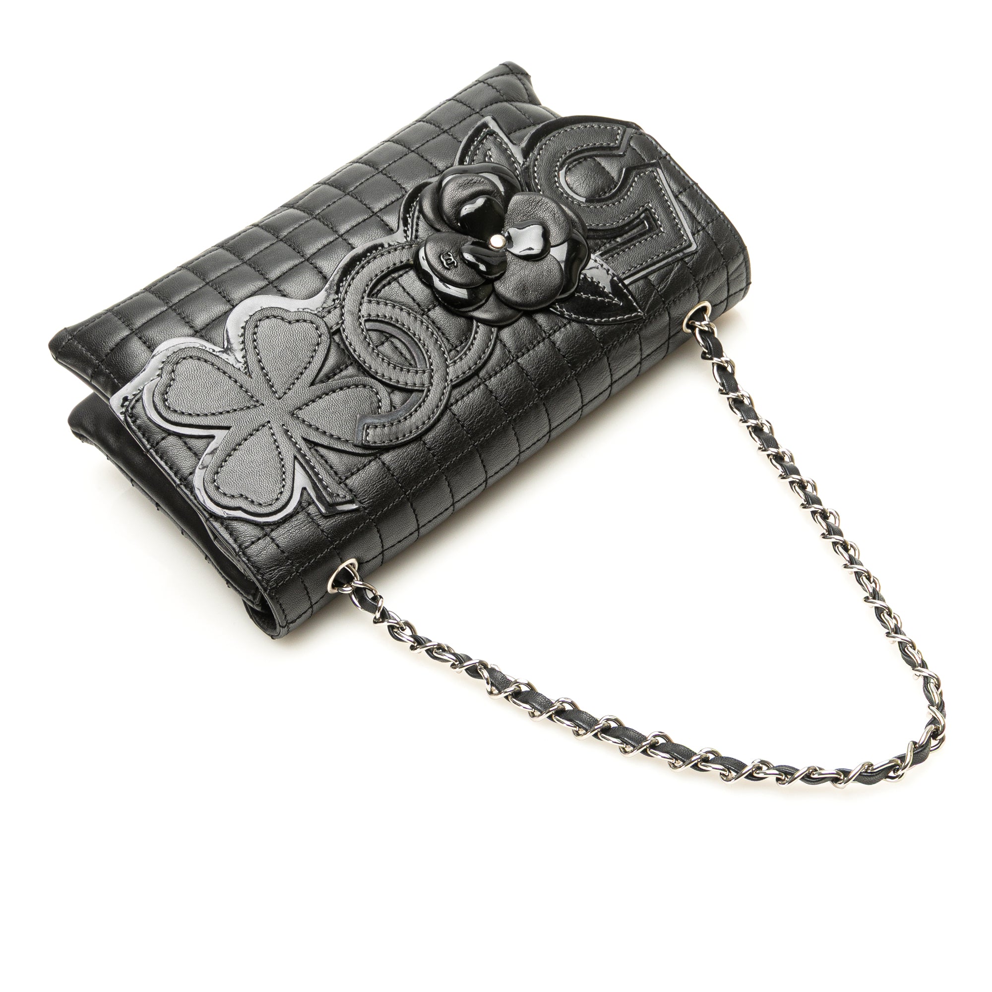 Choco Bar Calfskin No. 5 Camellia CC Shoulder Bag