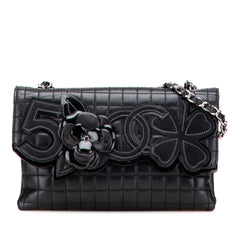 Choco Bar Calfskin No. 5 Camellia CC Shoulder Bag