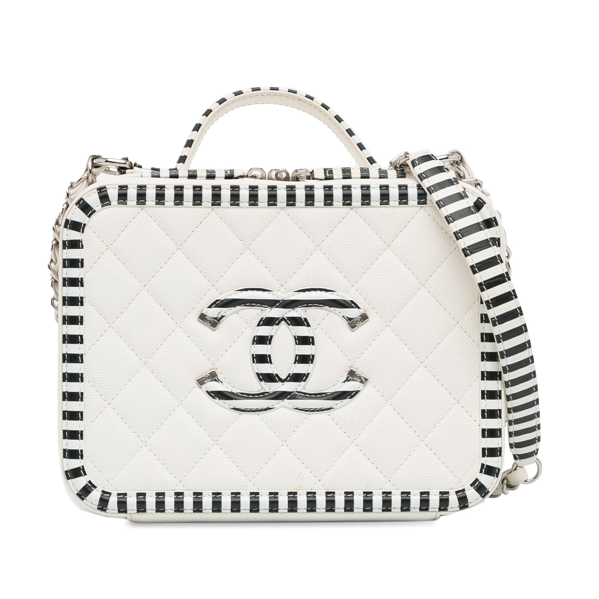 Medium Caviar CC Filigree Vanity Case