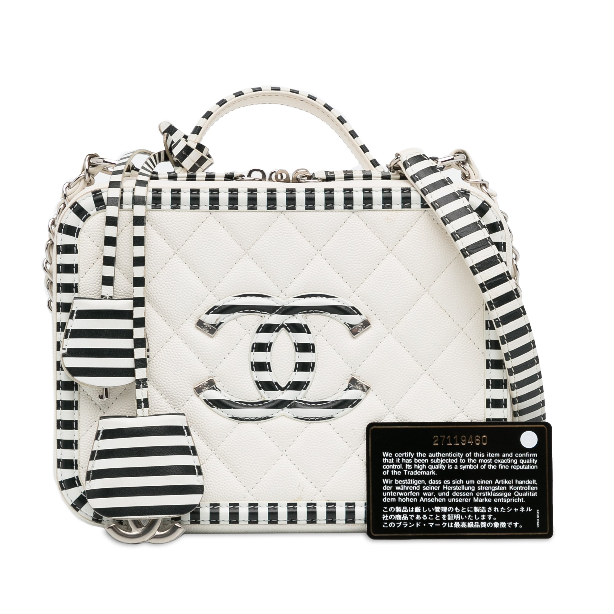 Medium Caviar CC Filigree Vanity Case
