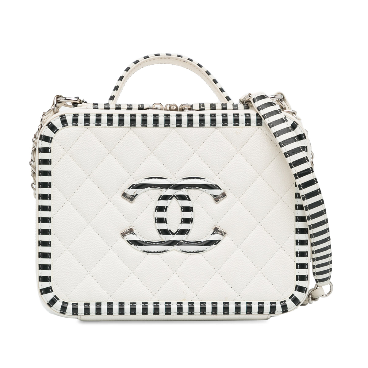Medium Caviar CC Filigree Vanity Case