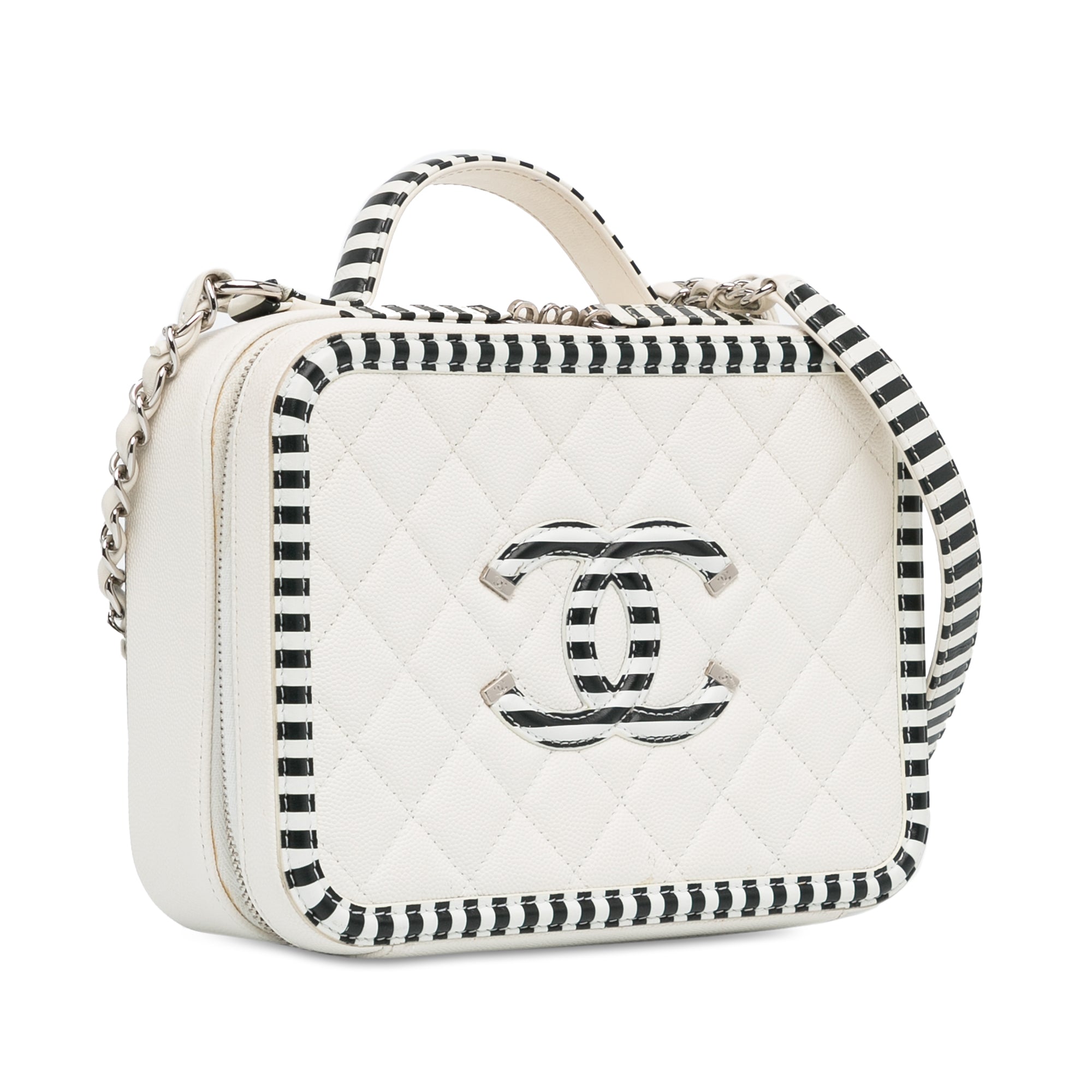 Medium Caviar CC Filigree Vanity Case