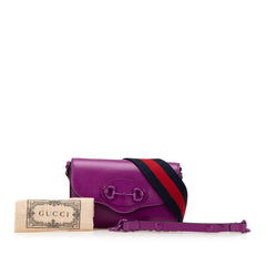 Mini Leather Horsebit 1955 Web Crossbody