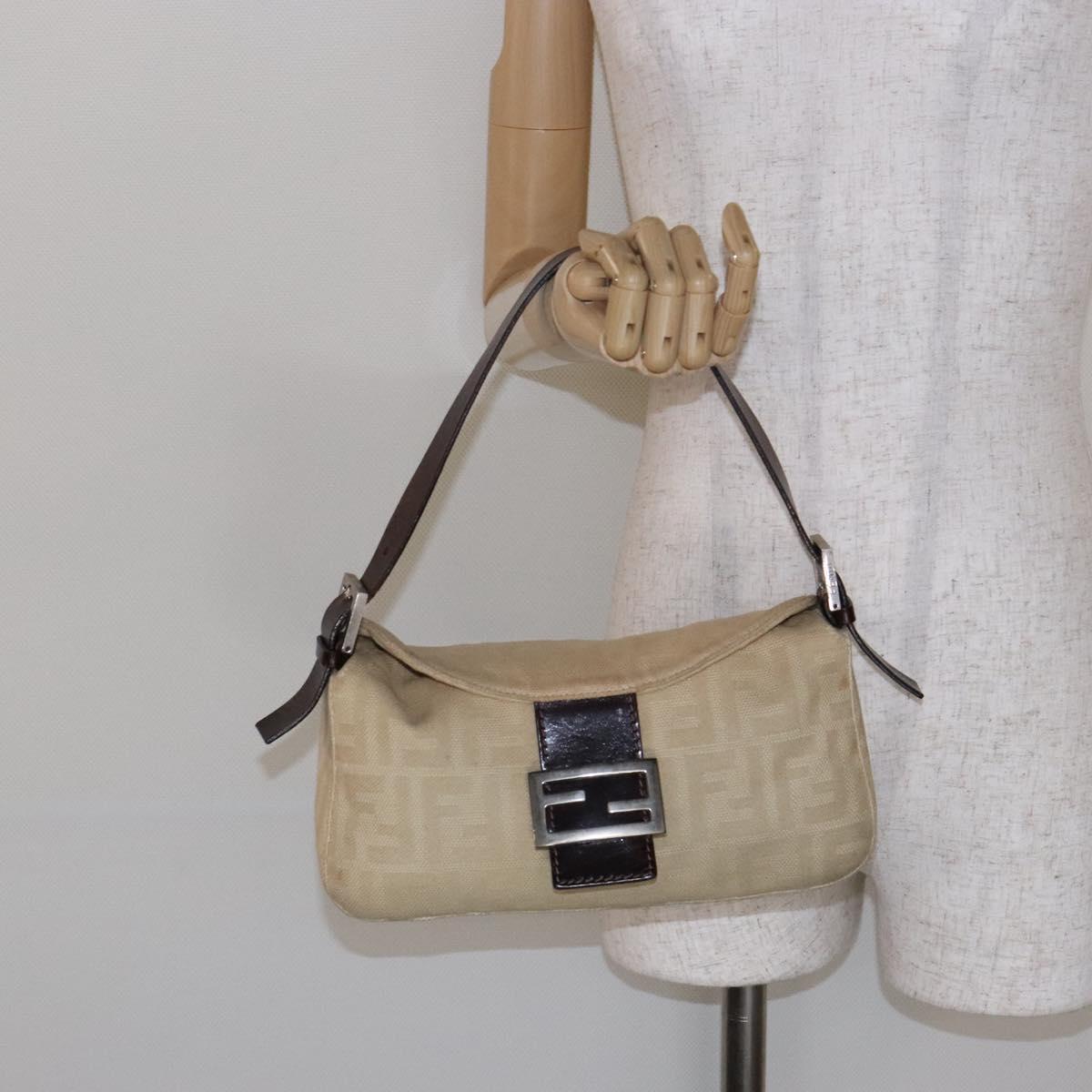 Fendi Mamma Baguette Shoulder Bag Canvas