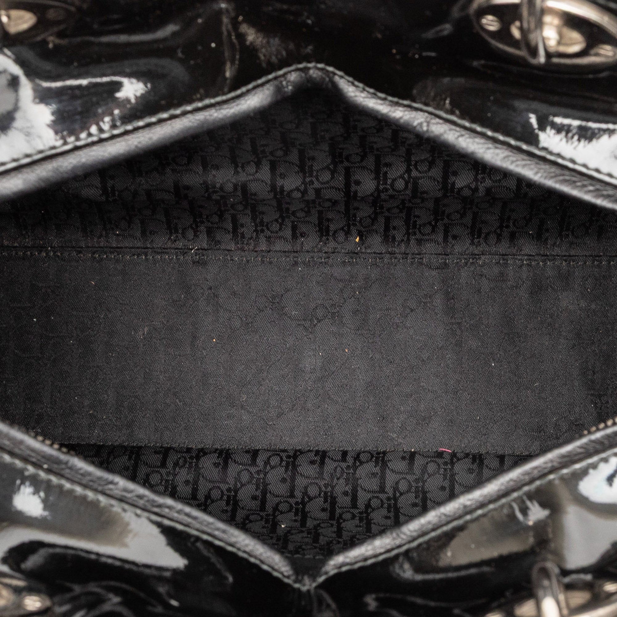 Large Patent Cannage Lady Dior