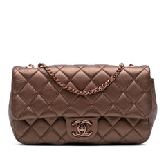 Medium Iridescent Quilted Goatskin CC Eyelet Flap