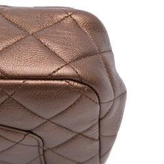Medium Iridescent Quilted Goatskin CC Eyelet Flap