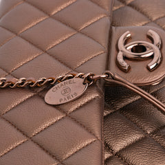 Medium Iridescent Quilted Goatskin CC Eyelet Flap