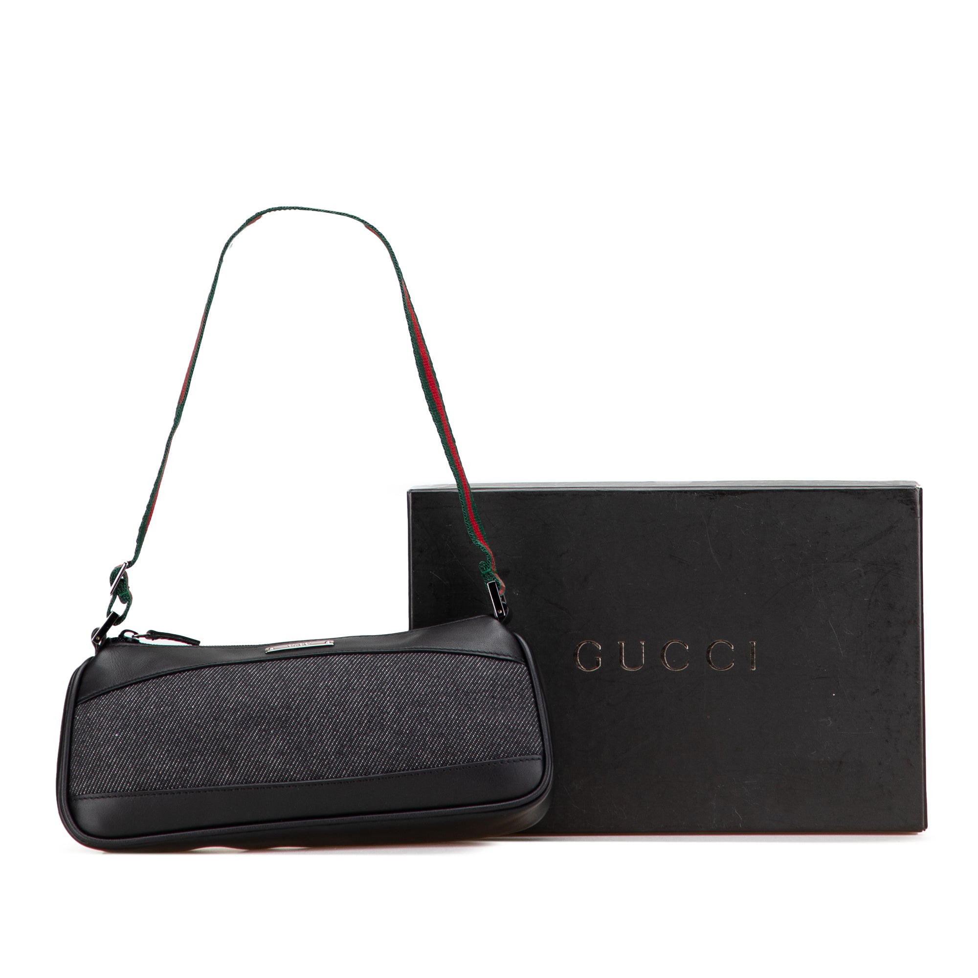 Denim Web Shoulder Bag