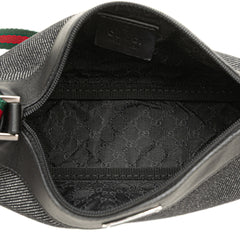 Denim Web Shoulder Bag