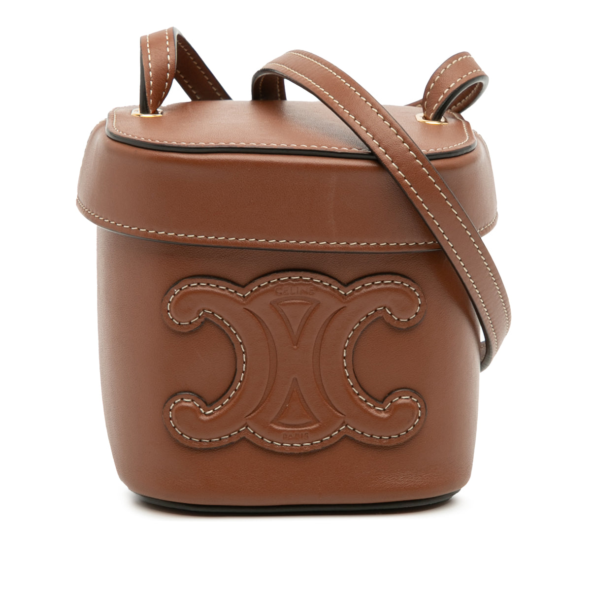 Small Calfskin Cuir Triomphe Box Bag