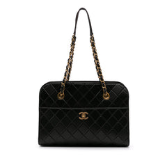 CC Quilted Calfskin Front Pocket Shopping Tote