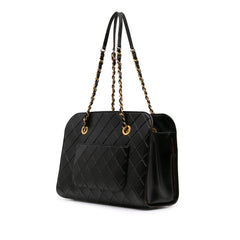 CC Quilted Calfskin Front Pocket Shopping Tote