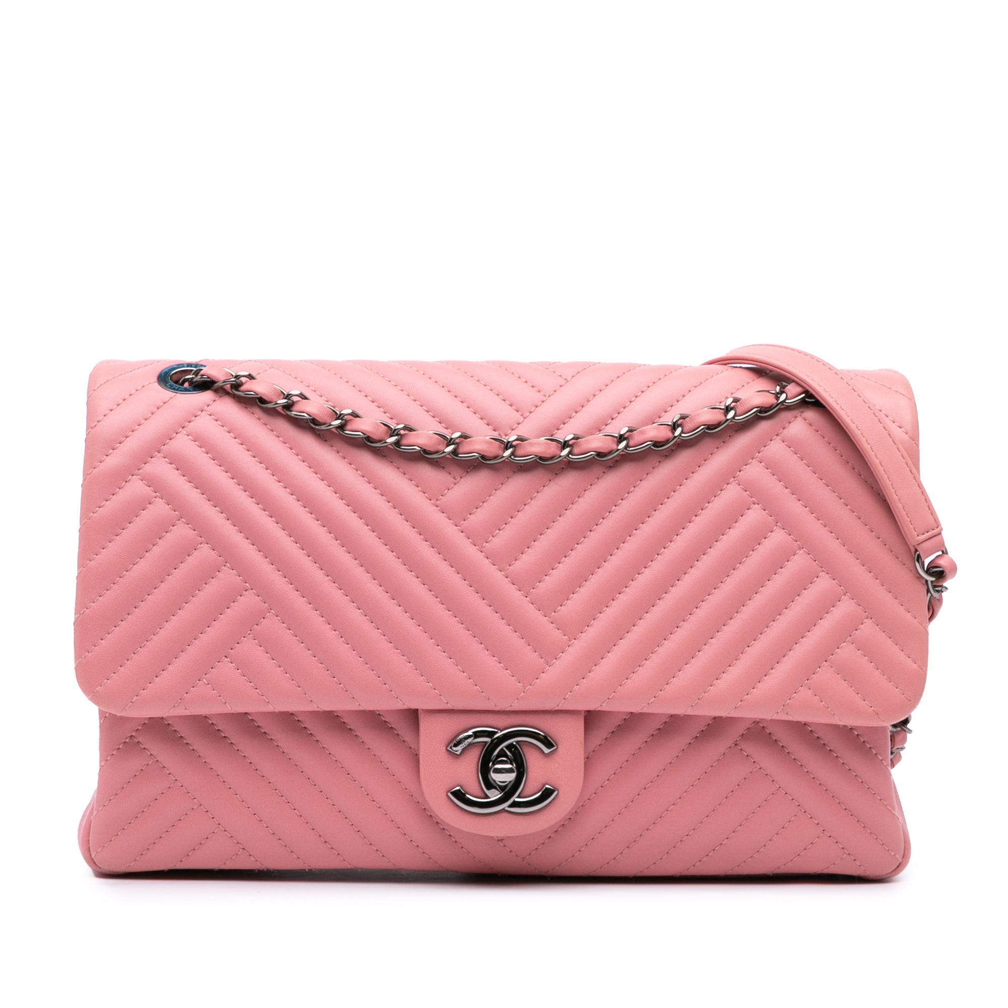 Medium Lambskin CC Crossing Flap