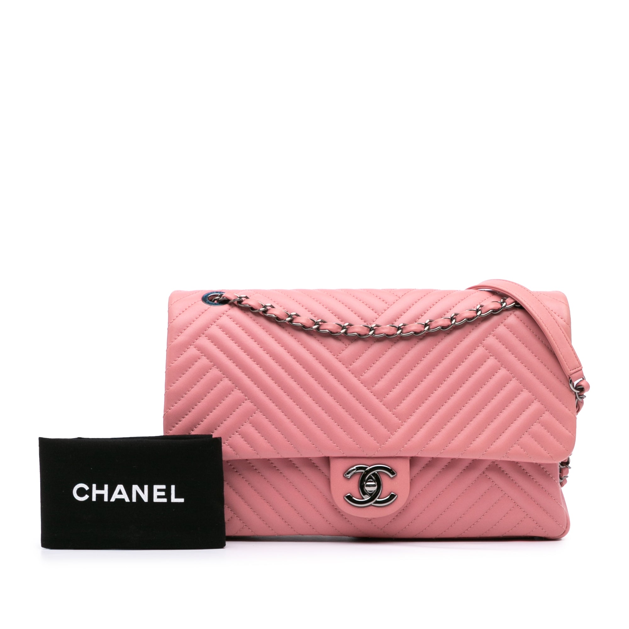 Medium Lambskin CC Crossing Flap