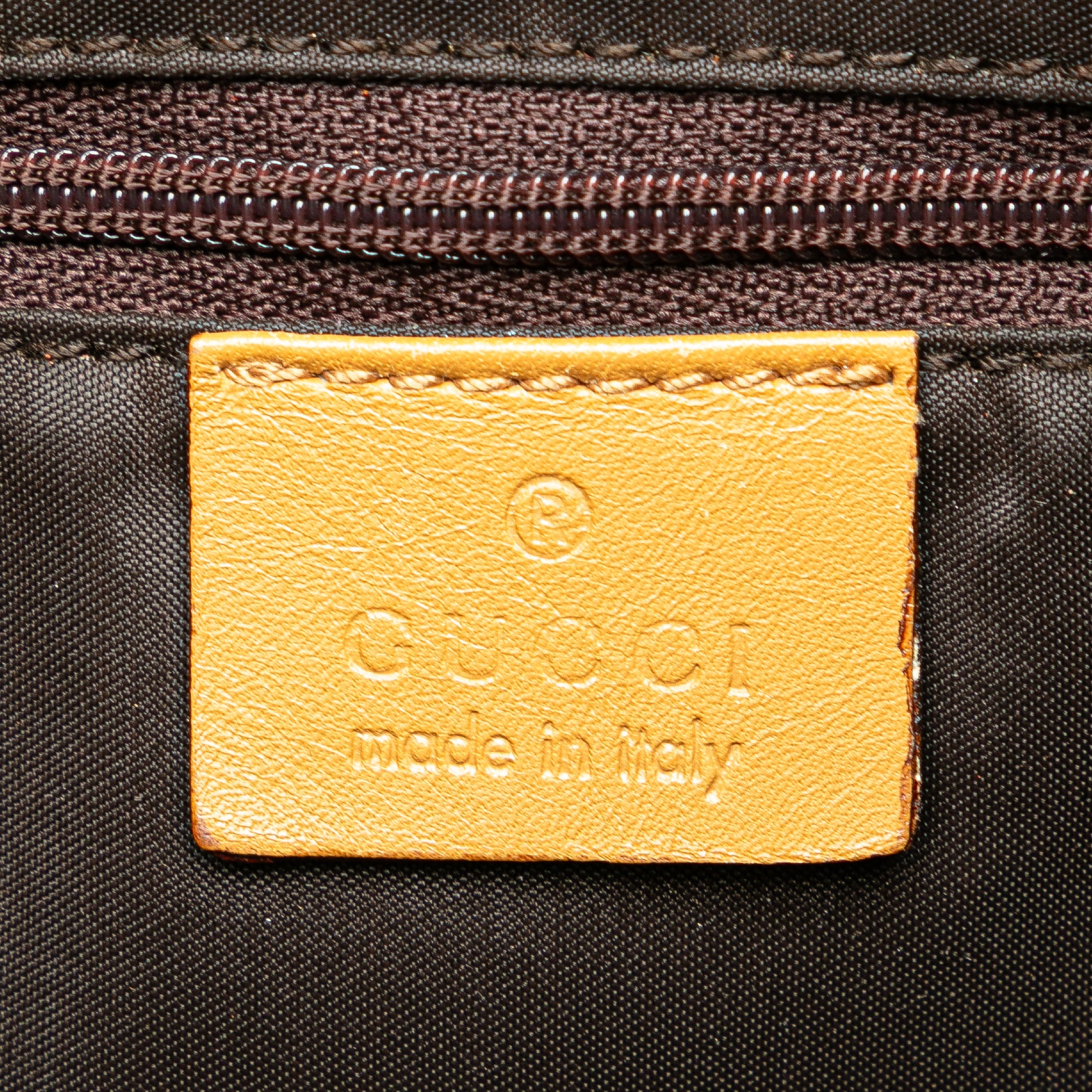 GG Canvas Bamboo Web Satchel