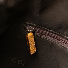 GG Canvas Bamboo Web Satchel