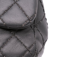 Quilted Lambskin Stitched Single Flap