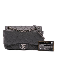 Quilted Lambskin Stitched Single Flap