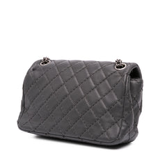 Quilted Lambskin Stitched Single Flap