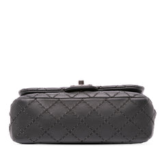 Quilted Lambskin Stitched Single Flap