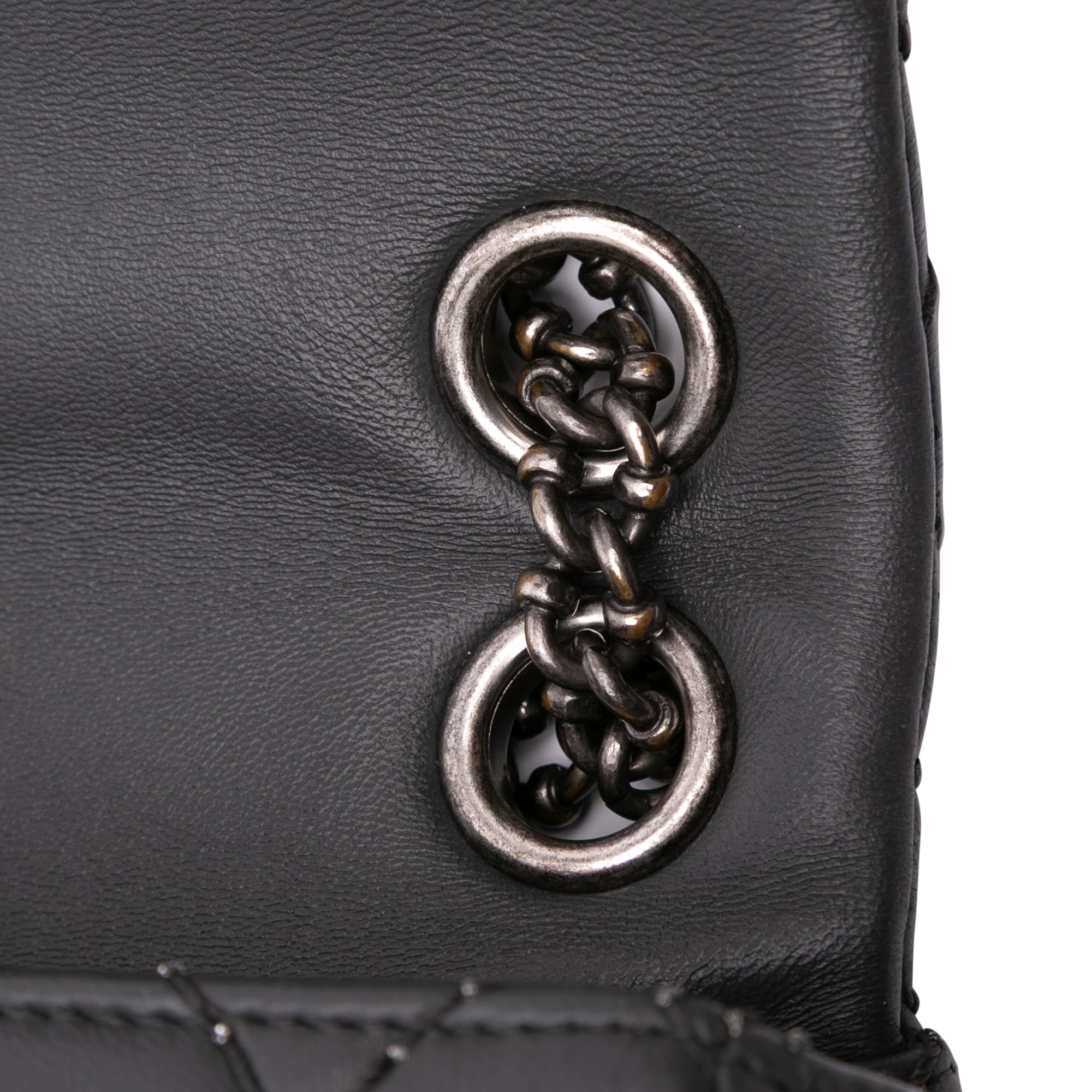 Quilted Lambskin Stitched Single Flap