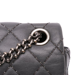 Quilted Lambskin Stitched Single Flap