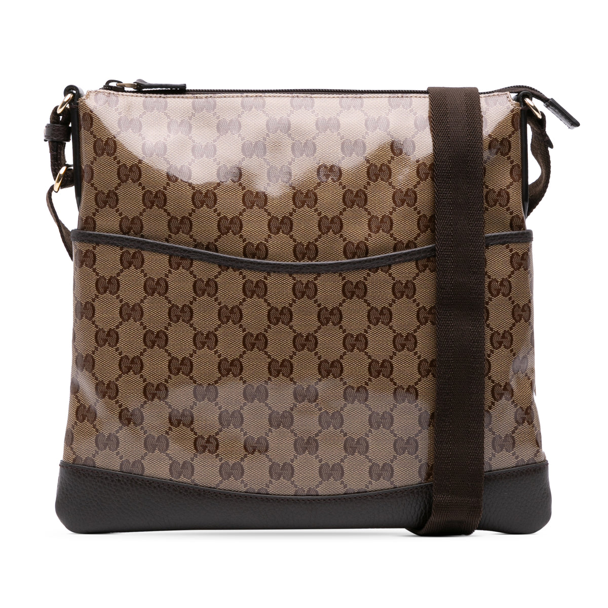GG Crystal Flat Messenger Bag