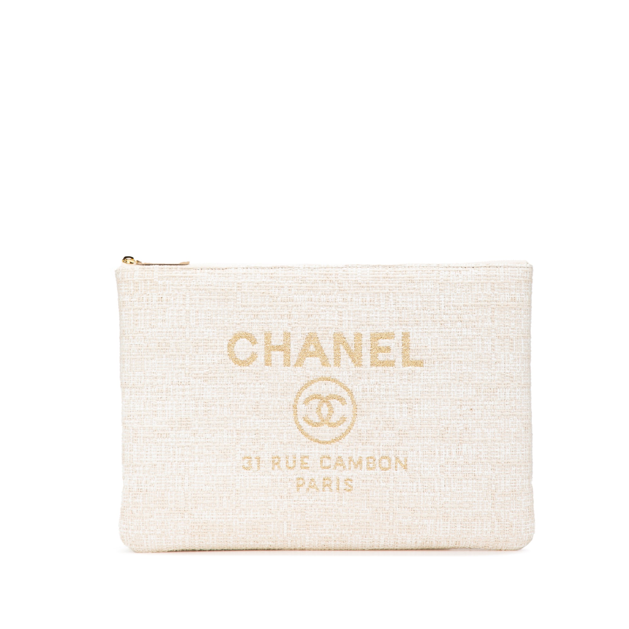 Large Raffia Deauville O Case Clutch