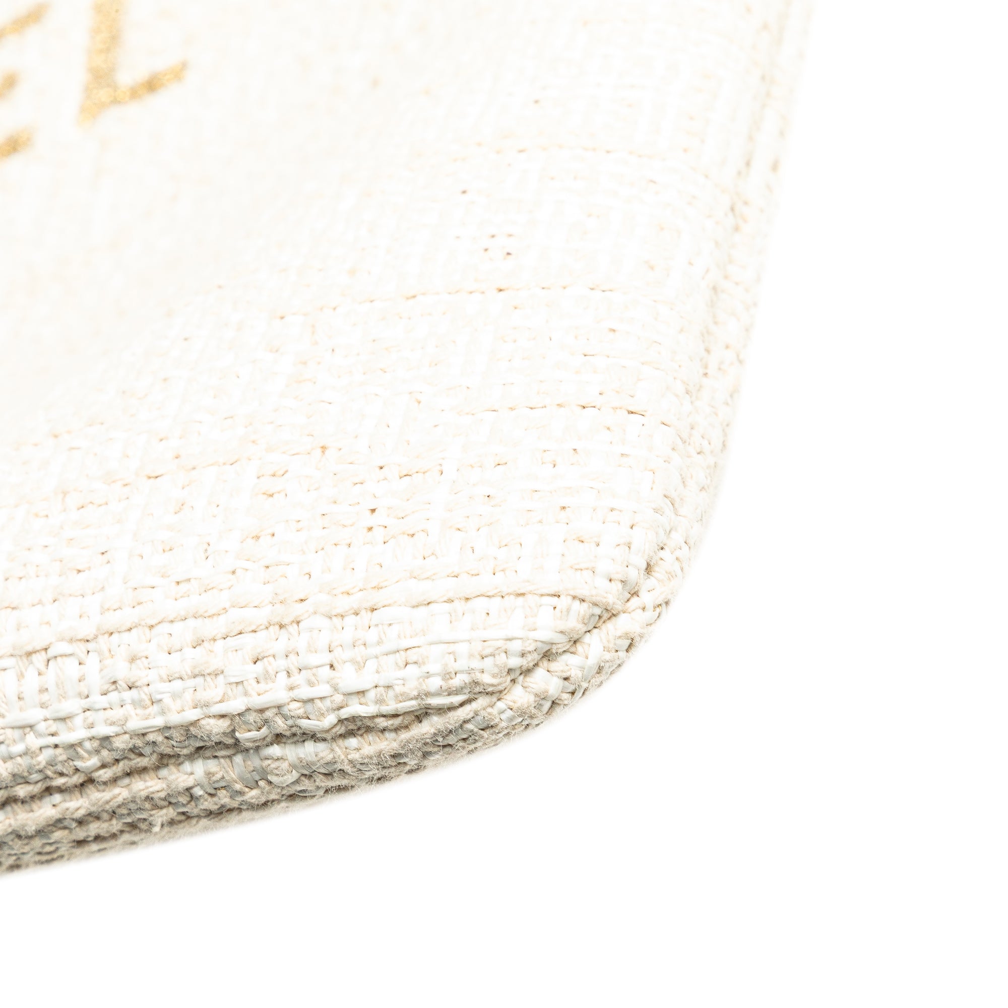 Large Raffia Deauville O Case Clutch