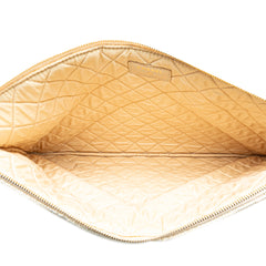 Large Raffia Deauville O Case Clutch