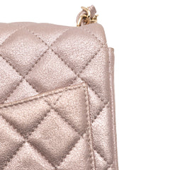 Mini Square Classic Iridescent Calfskin Single Flap