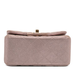 Mini Square Classic Iridescent Calfskin Single Flap