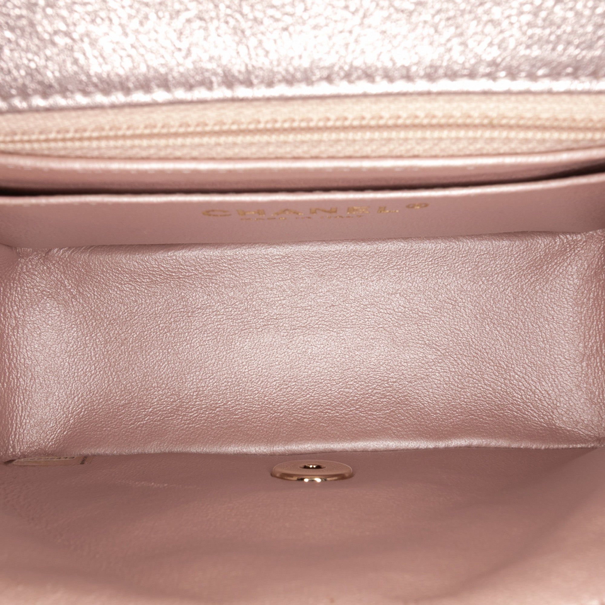 Mini Square Classic Iridescent Calfskin Single Flap