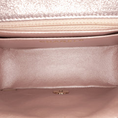 Mini Square Classic Iridescent Calfskin Single Flap