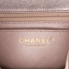 Mini Square Classic Iridescent Calfskin Single Flap